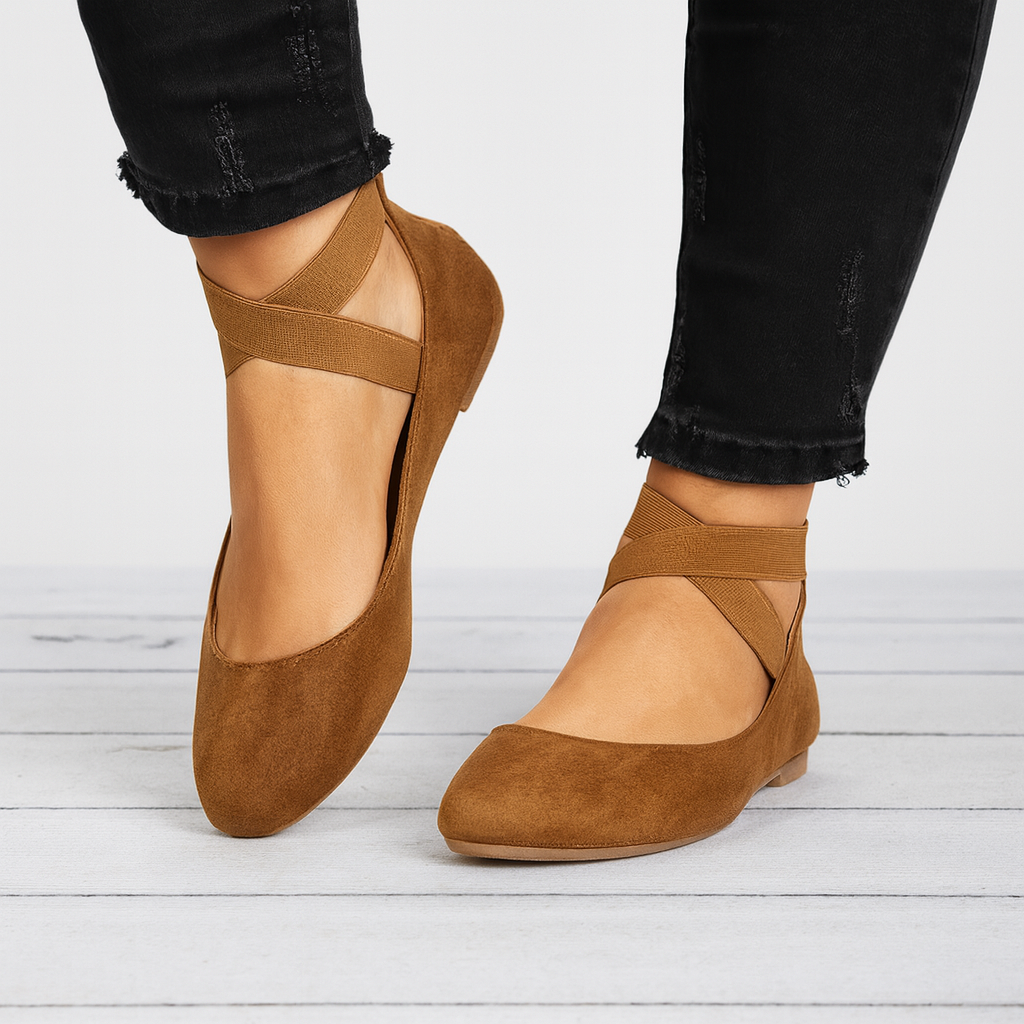 Soft Leather Stretch Ballet Shoes