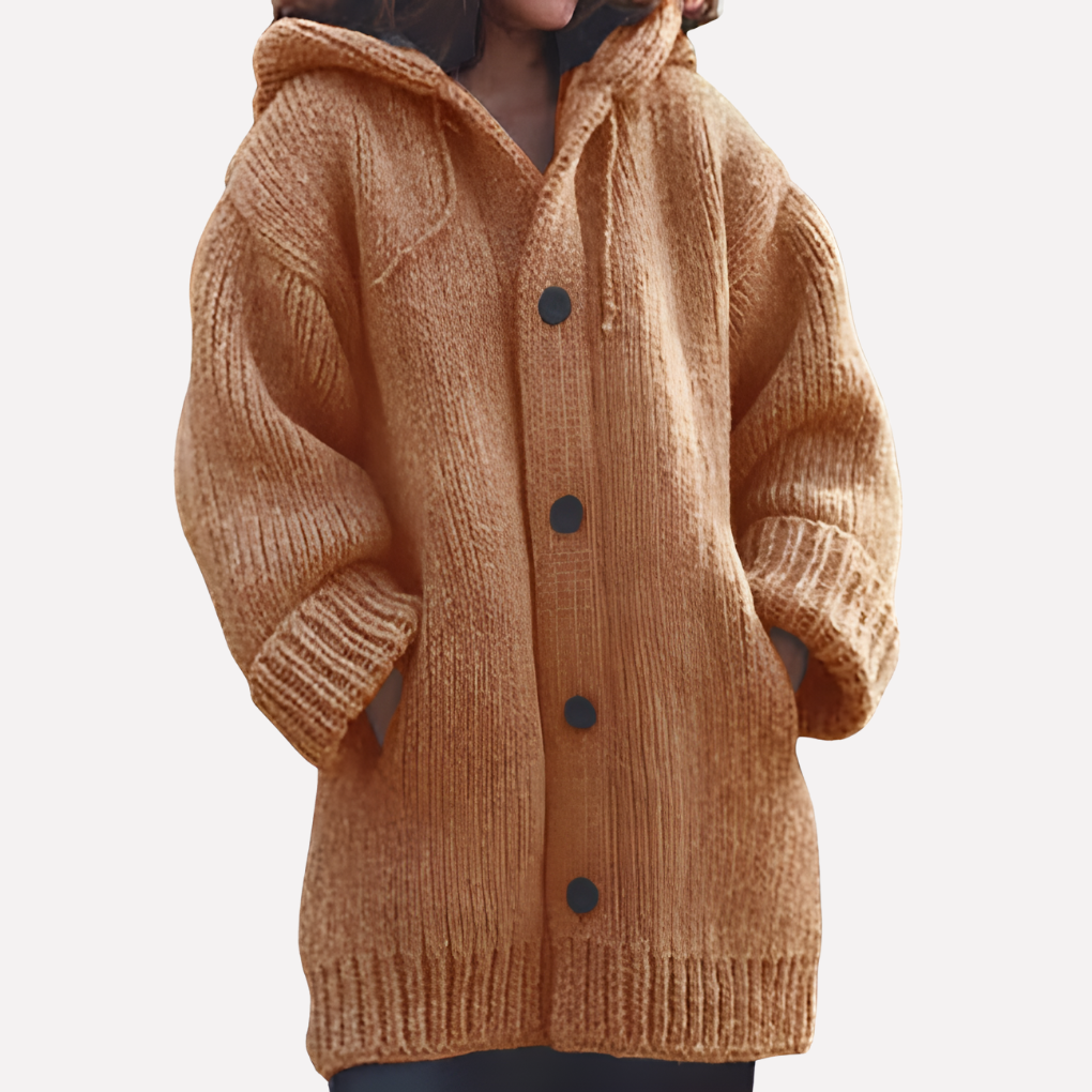 Ladies' Oversized Hoodie Cardigan Sweater