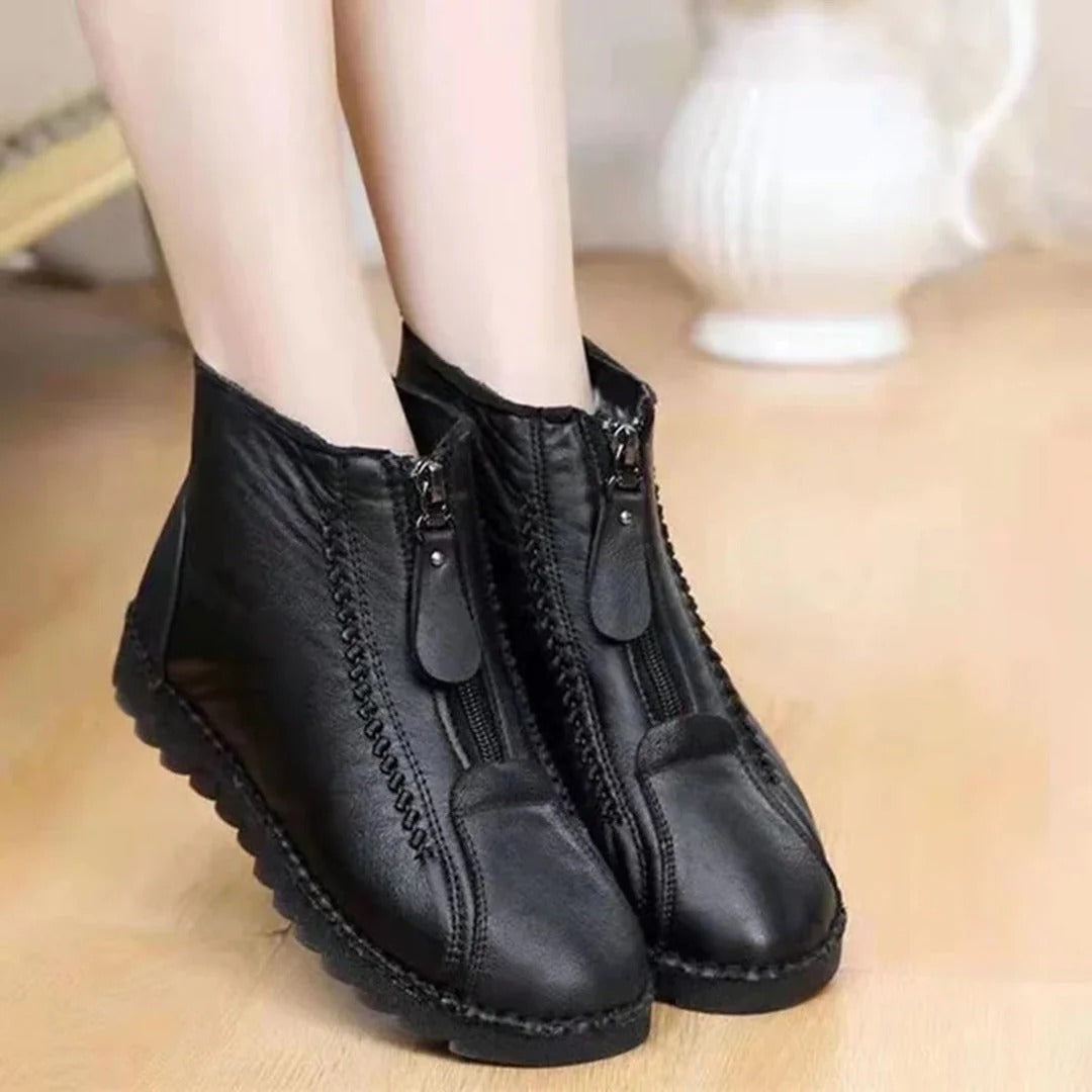 Thick Heel Ankle Boots for Women - Fashionable & Cozy