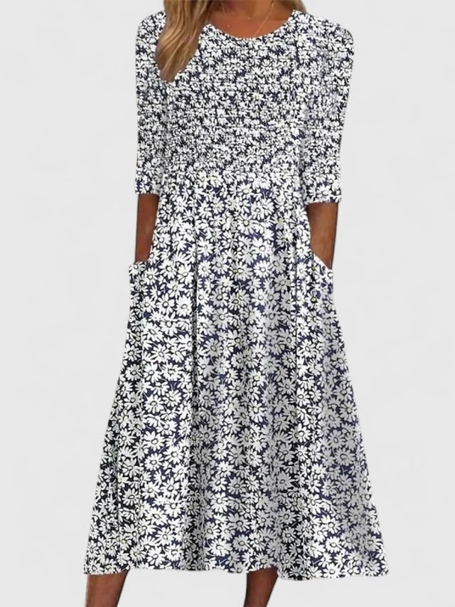 Elegant Purple Midi Dress for Women - Nocini