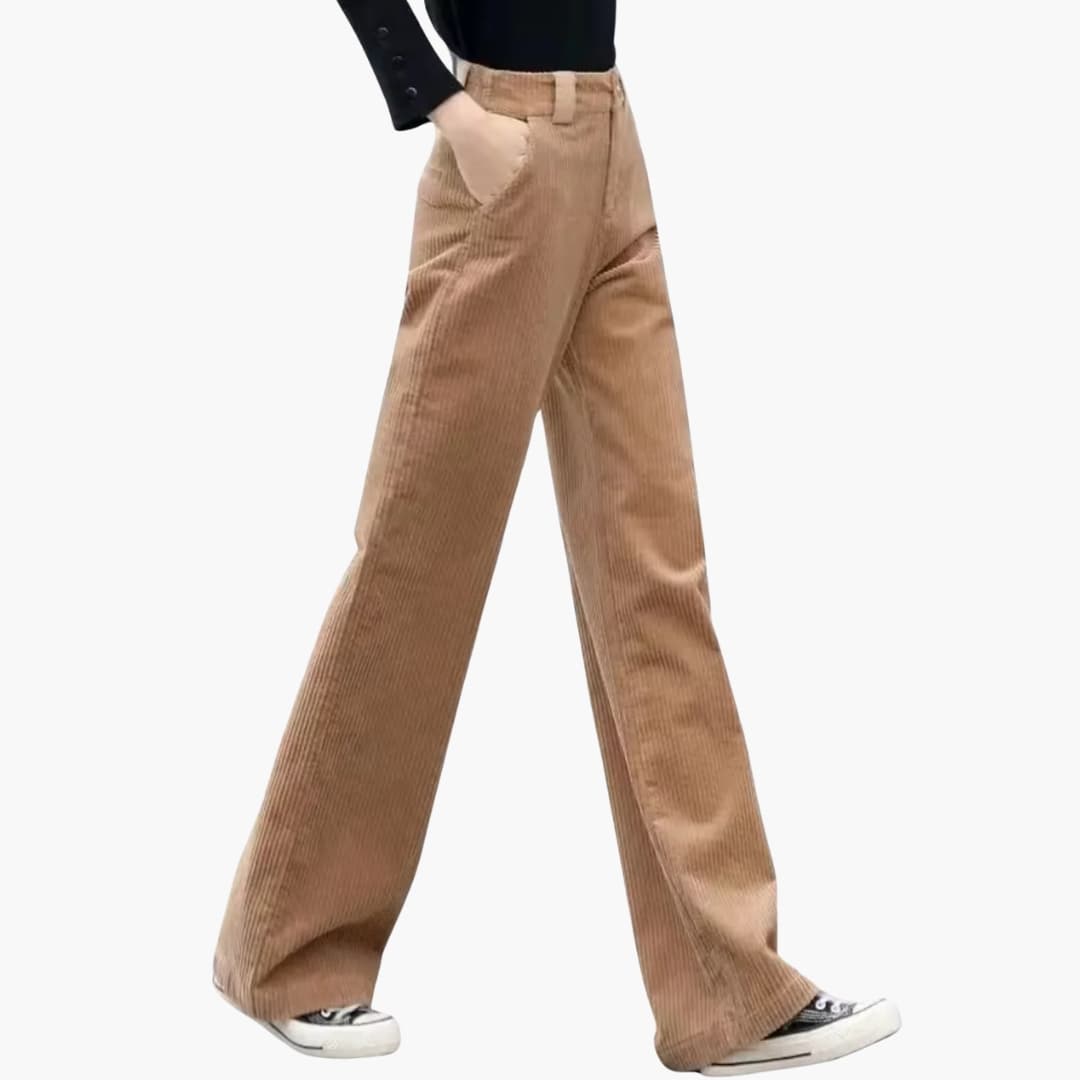 High Waisted Corduroy Trousers for Women