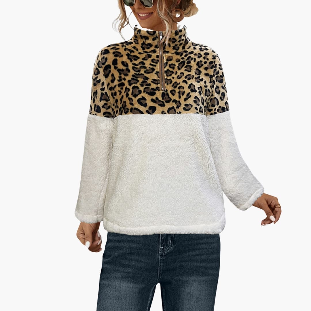 Ladies Soft Half Zip Fleece Jacket