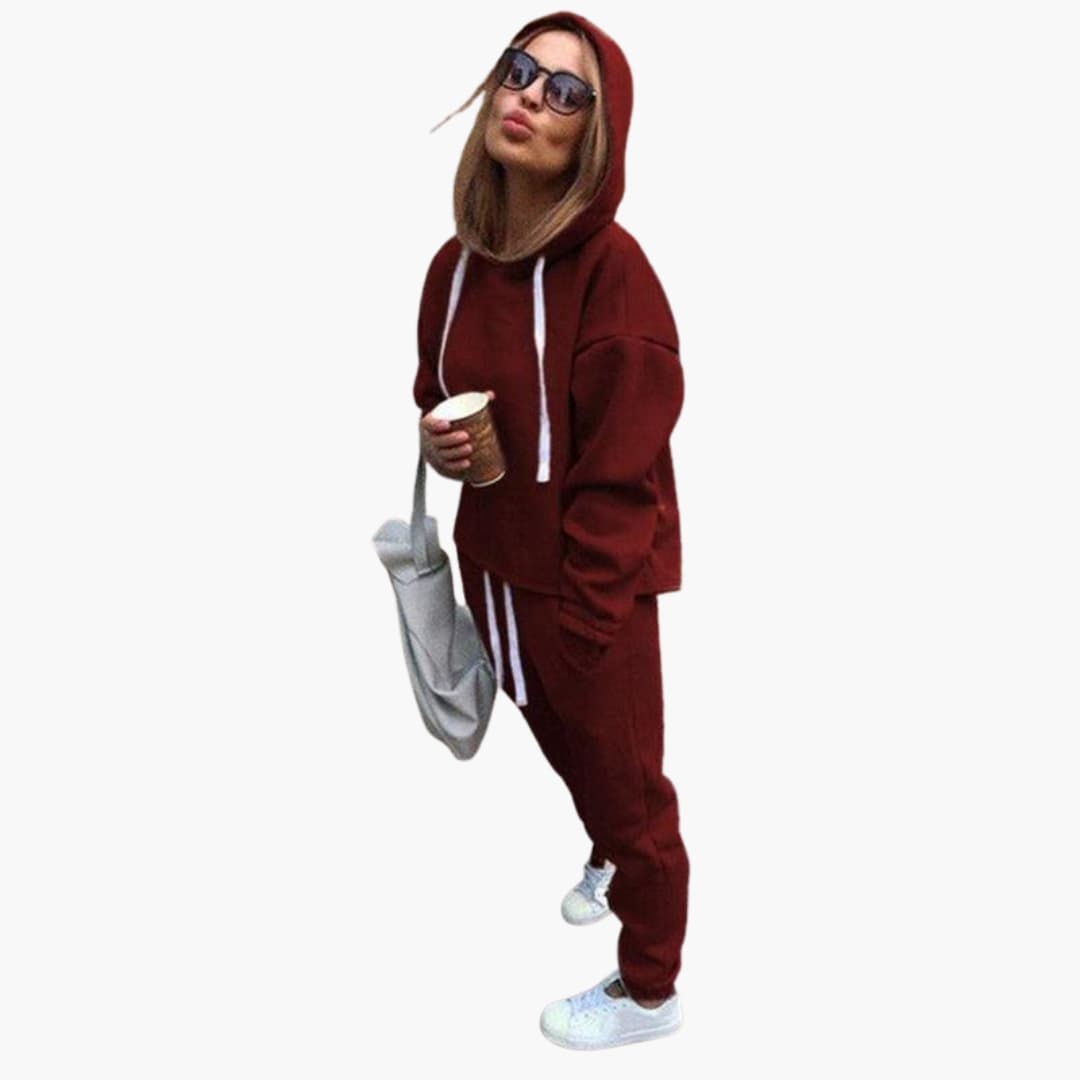 Comfortable Women's Sweatpants Hoodie Outfit Set