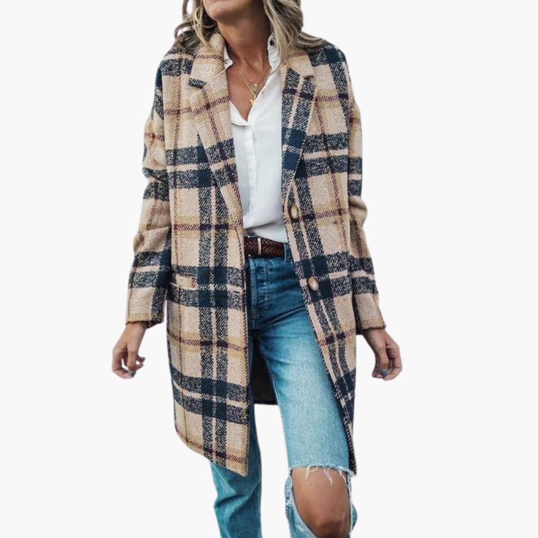 Ladies Classic Trench Coat with Buttons