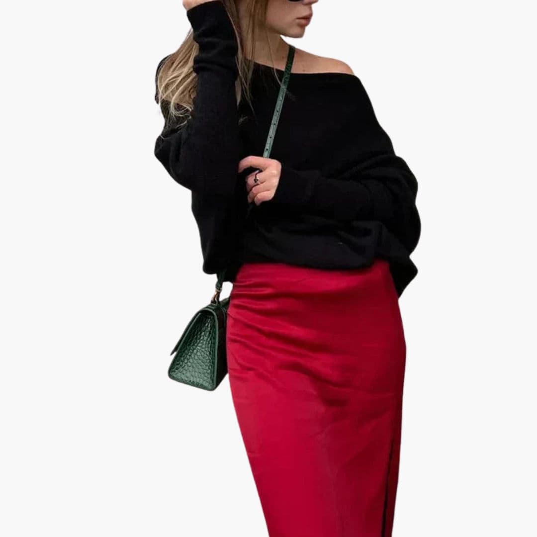 Loose Fit Women's Crew Neck Sweater