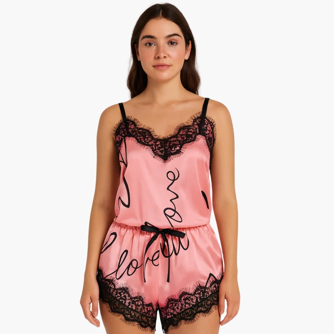 Ladies' Sleepwear Set with Cami Top and Fun Print Pants