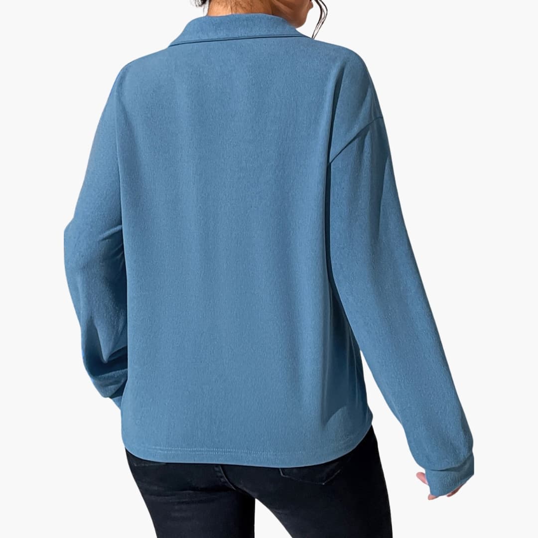 Ladies' Crew Neck Half Zip Pullover Sweater