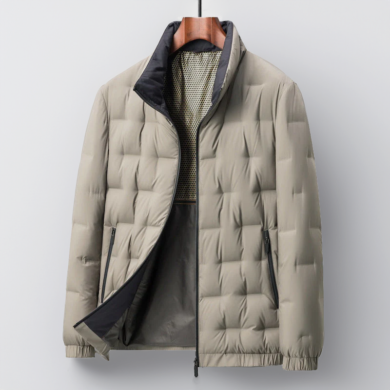 Insulated Men's Puffer Coat - Warm Quilted Parka