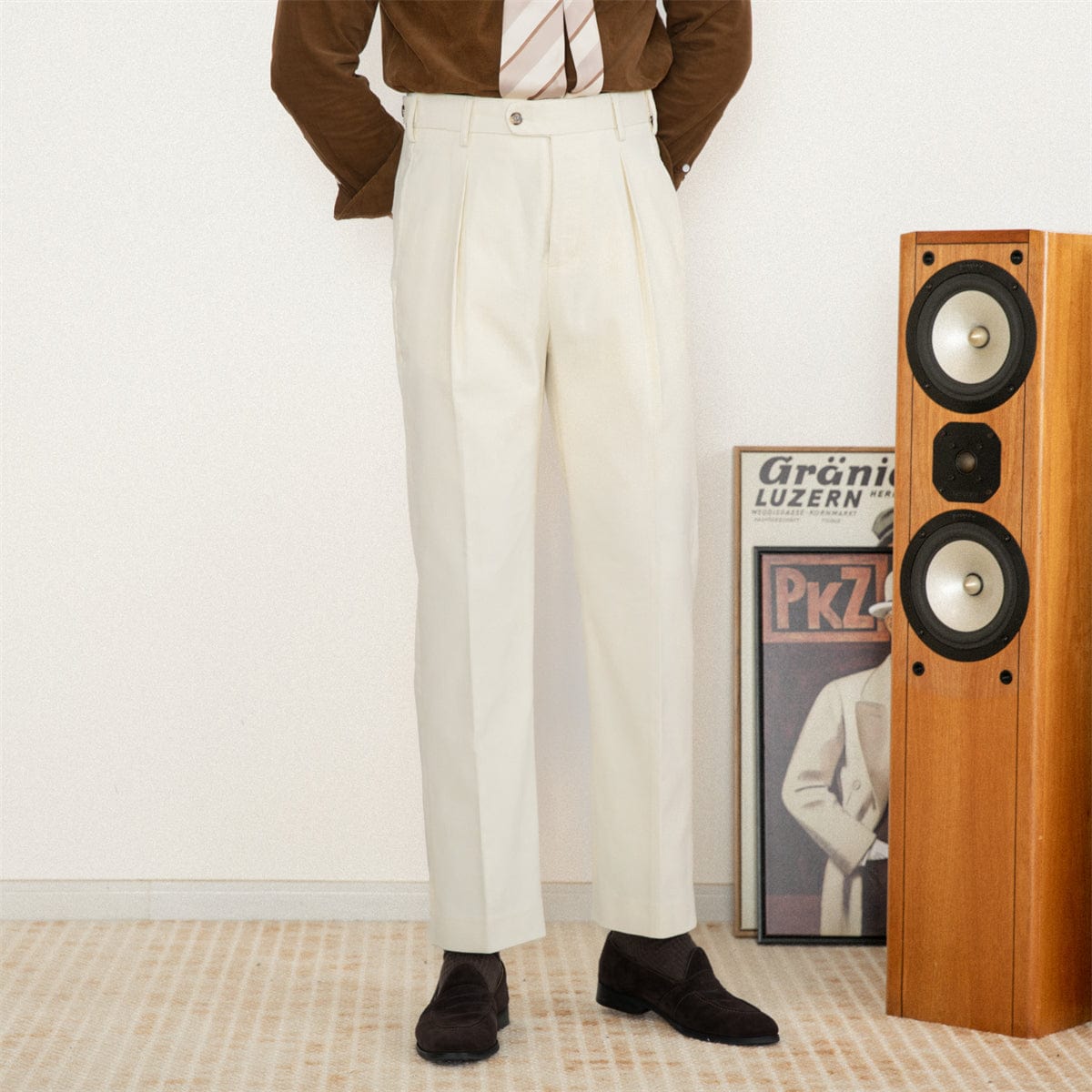 Comfortable Straight Leg Mens Trousers