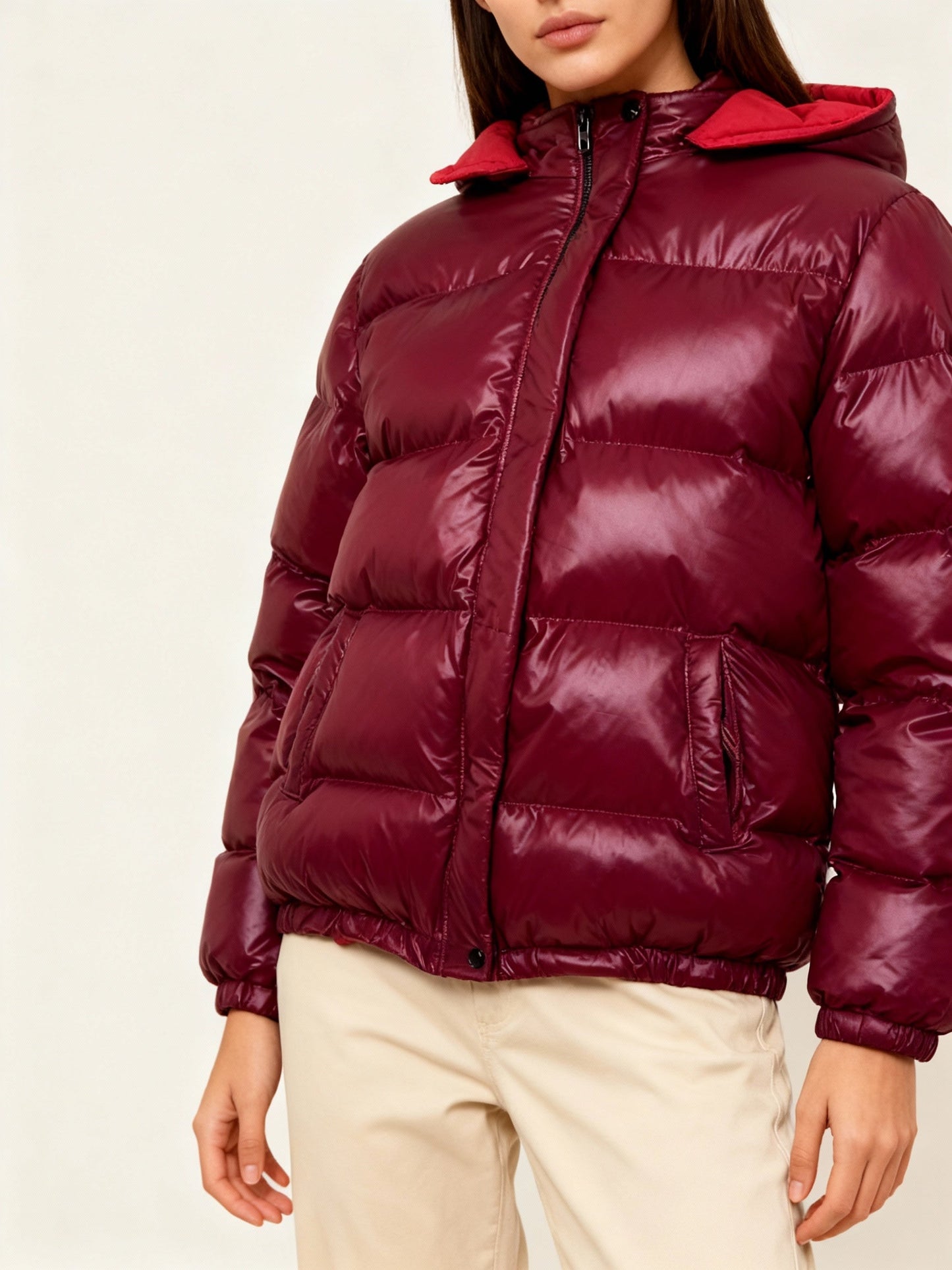 Ladies' Glossy Filled Parka
