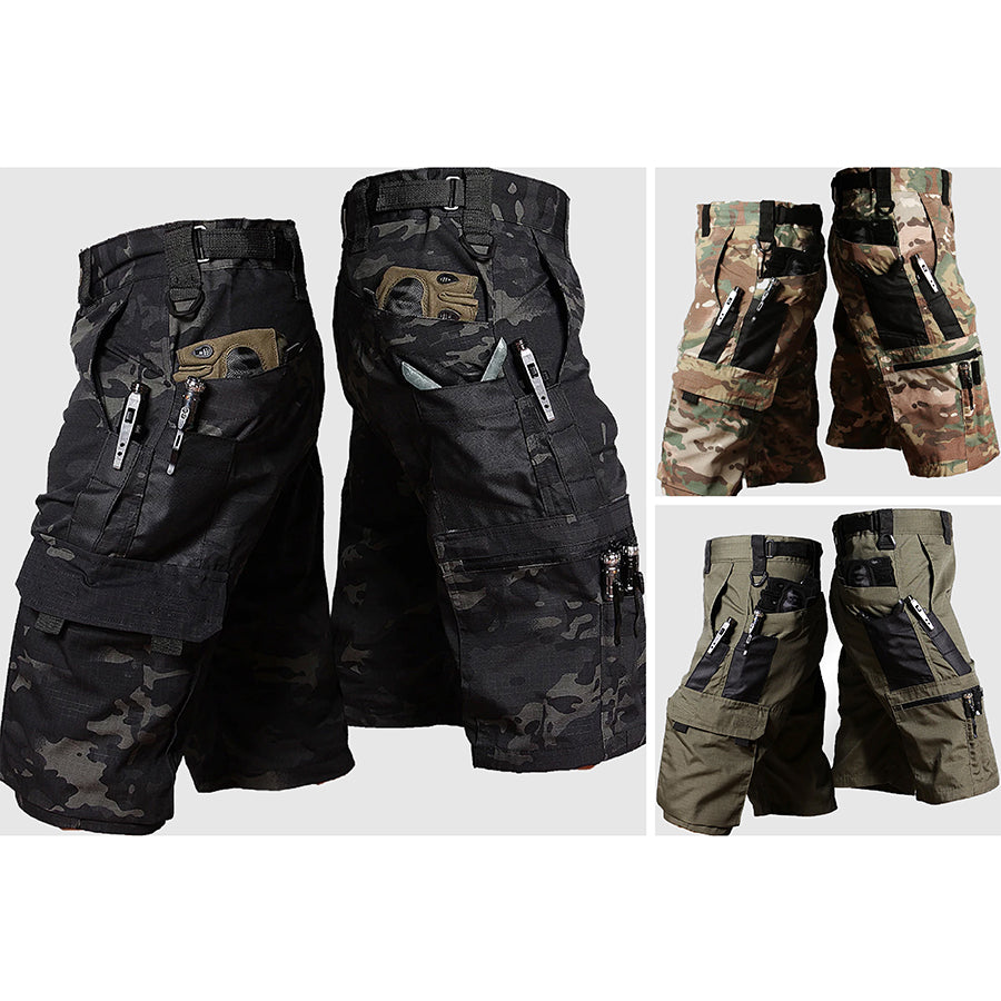 Rugged Camo Military Style Cargo Shorts