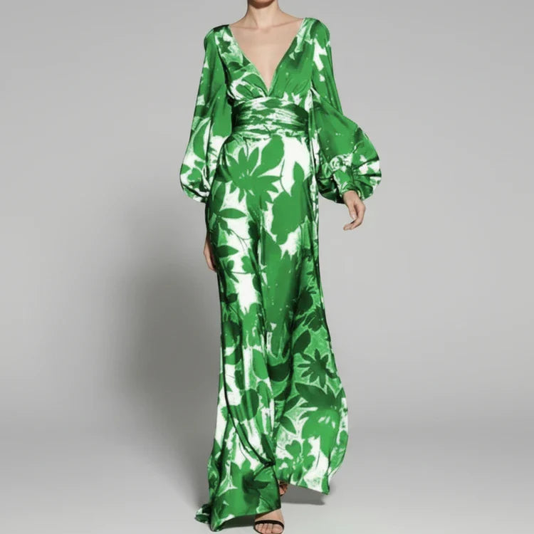 Ladies Beautiful Long Flower Dress