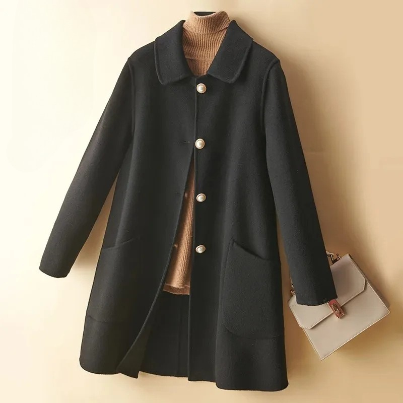 Classic Fit Knee Length Button Coat