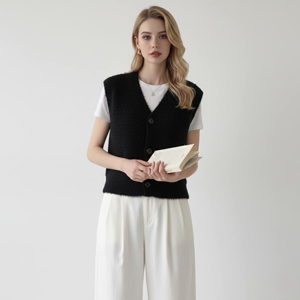 Classic Women's Knit Waistcoat Vest