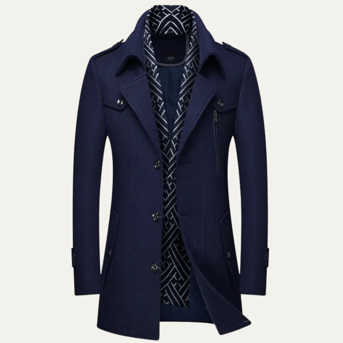 Classic Men's Waterproof Double Breasted Trench Coat