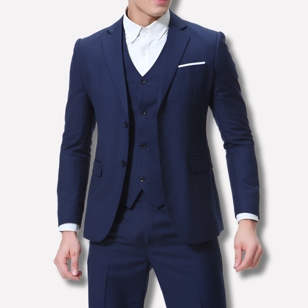 Tailored Fit Men's 3-Piece Business Suit