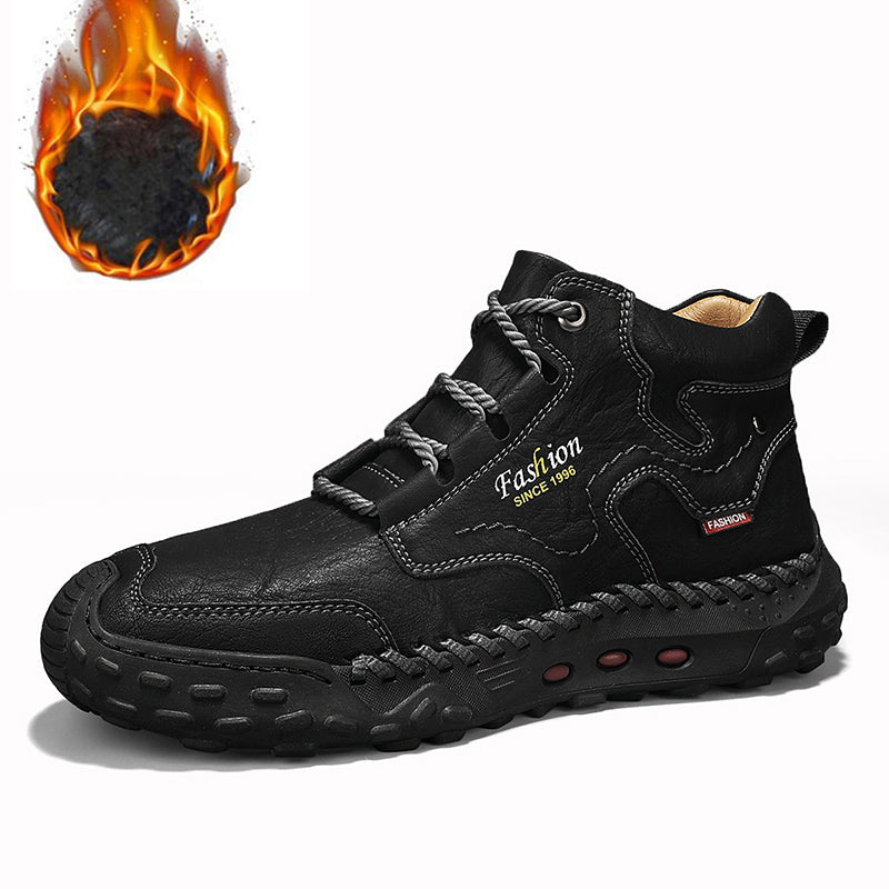 Leather Black Ankle Boots for Men - Smart and Comfy