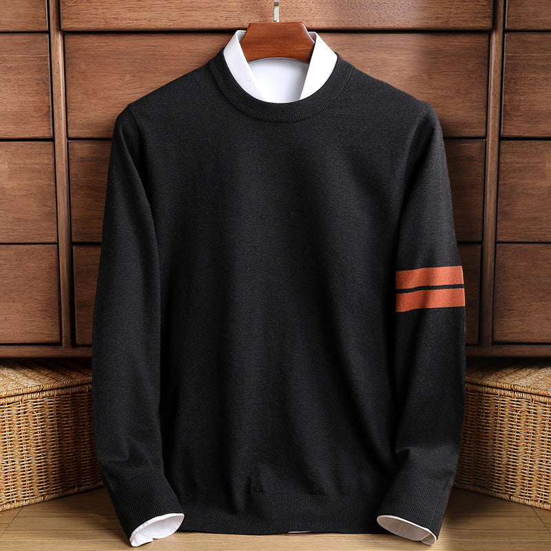 Comfortable Crew Neck Pullover Sweater for Men