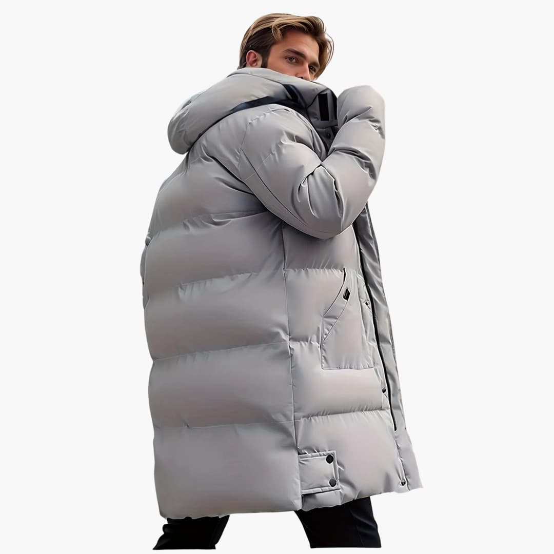 Warm Waterproof Parka for Men with Adjustable Hood