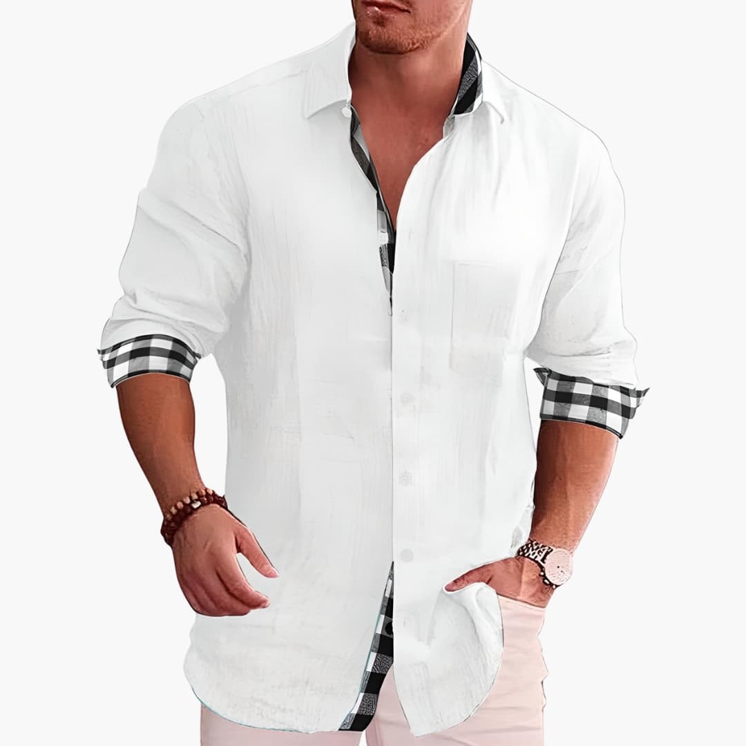 Classic Check Button Down Men's Shirt