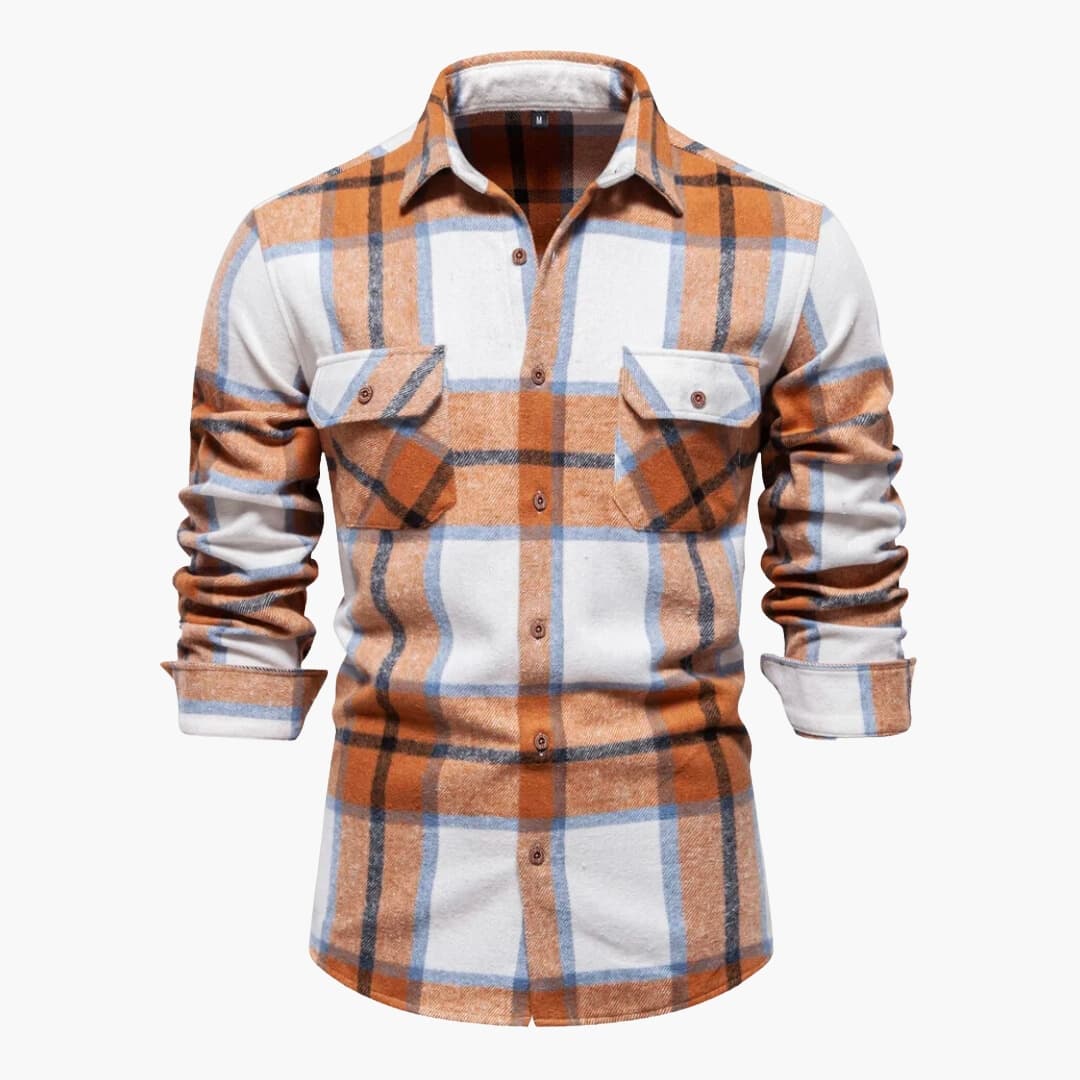 Classic Plaid Button Down Shirt for Men - Olytrend