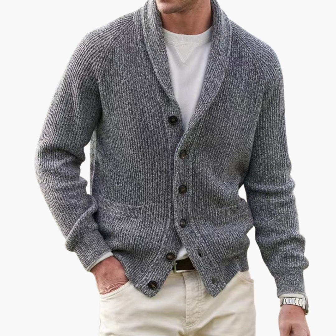 Classic Mens Open Front Cardigan Sweater