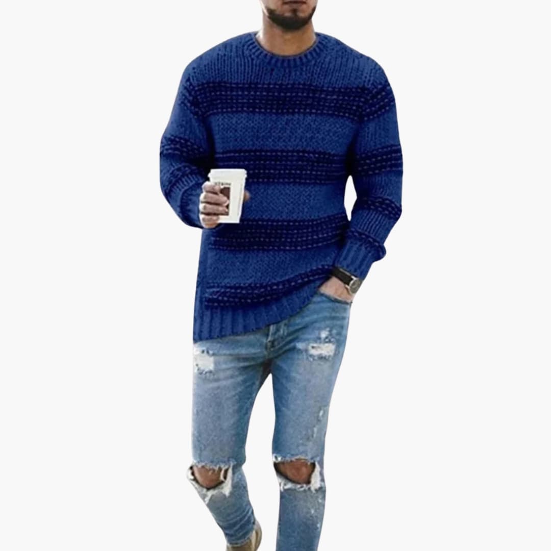 Classic Crew Neck Men's Long Sleeve Sweater