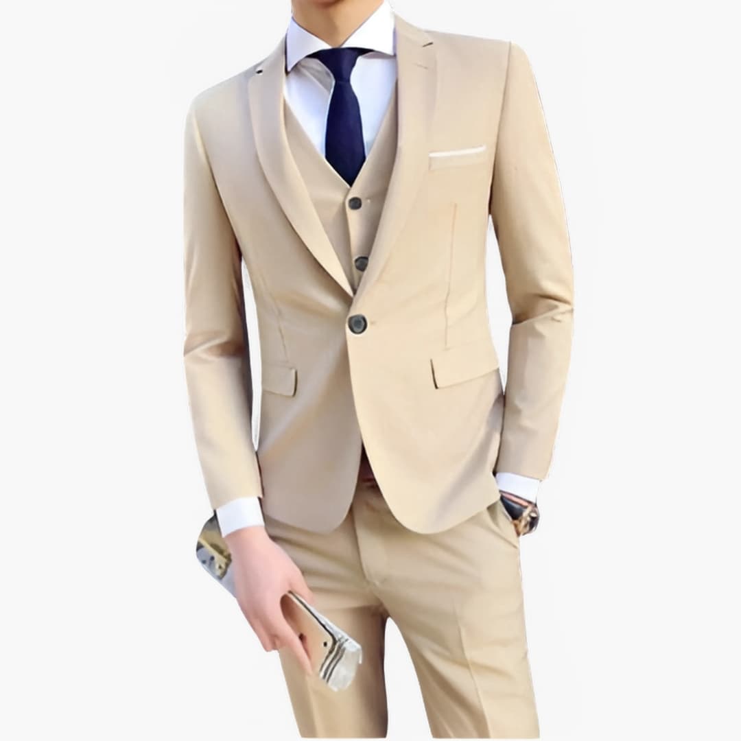 Classic 2 Piece Suit with Jacket and Waistcoat