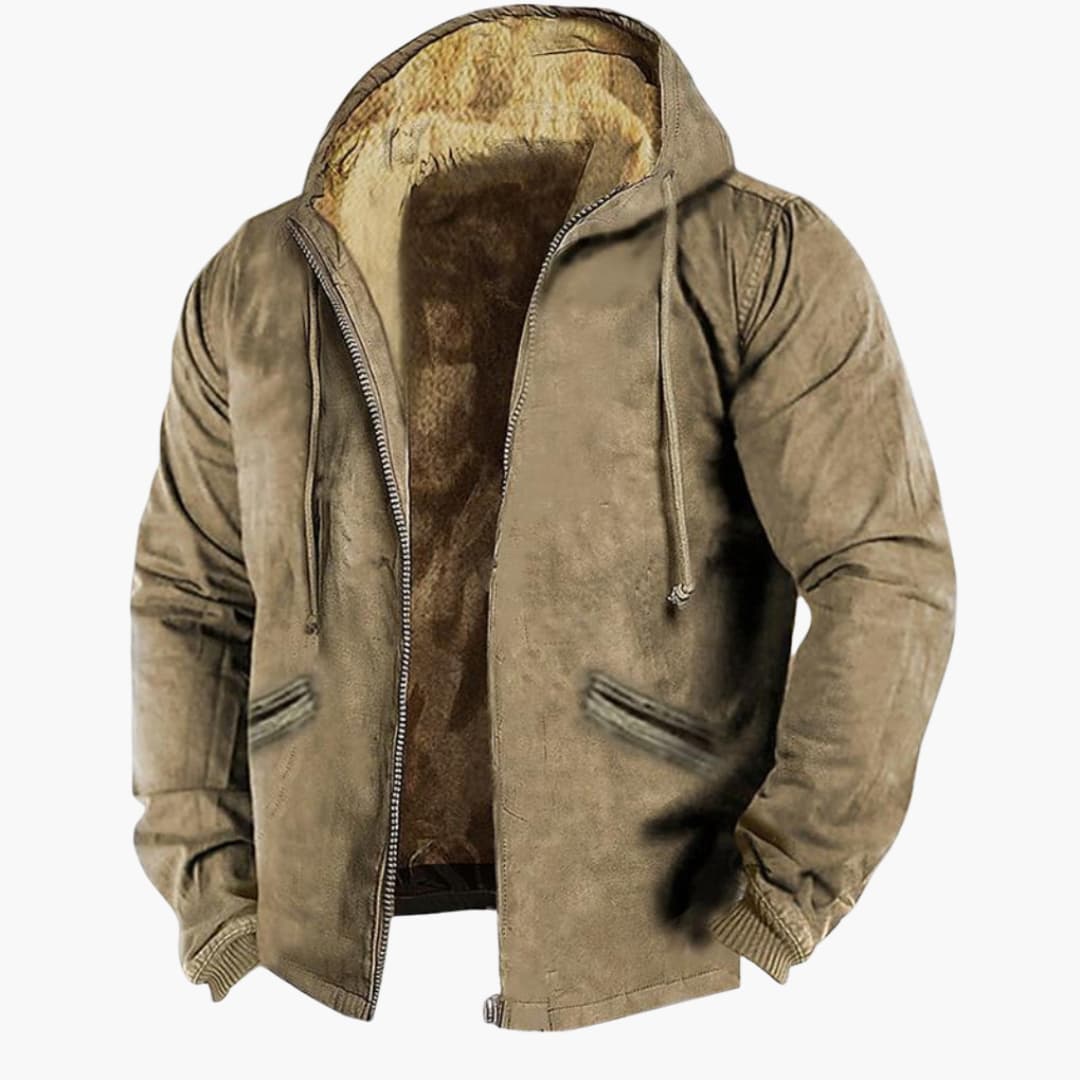 Warm Water Resistant Men's Zip Up Hoodie Jacket