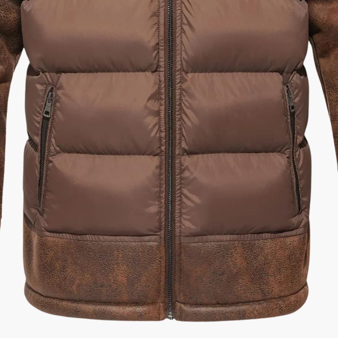 Warm Padded Parka with Faux Fur Trim