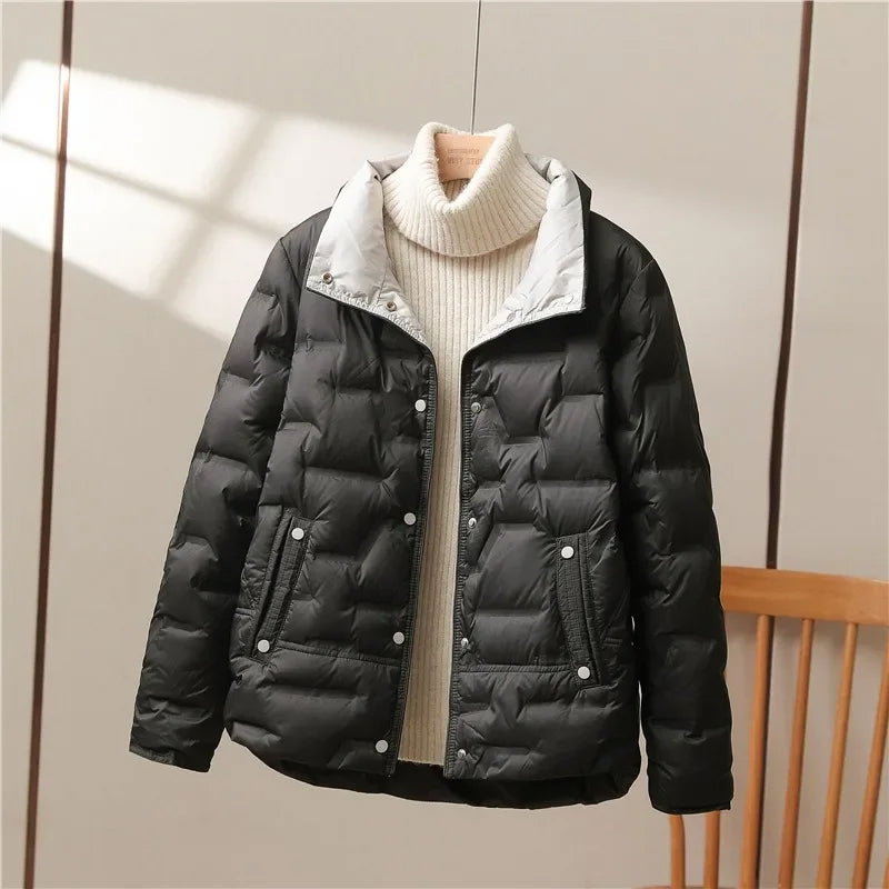 Warm Padded Down Coat | Casual Fit Quilted Jacket