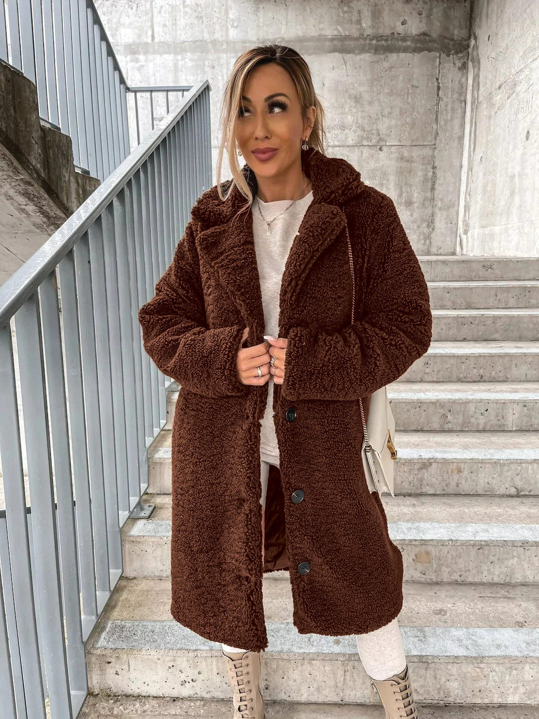 Luxurious Fleece Lined Trench Coat for Women