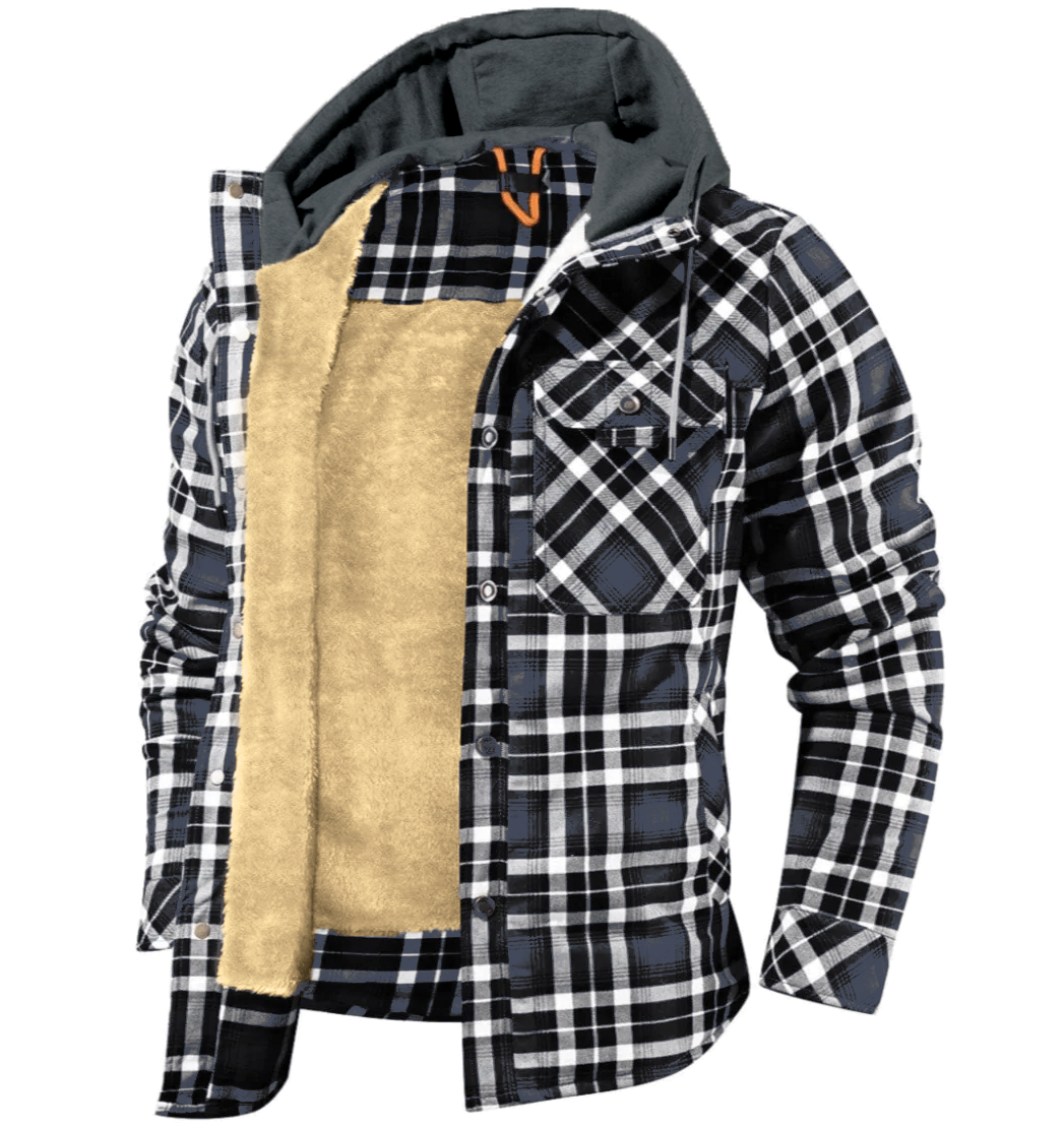 Classic Checked Hooded Coat
