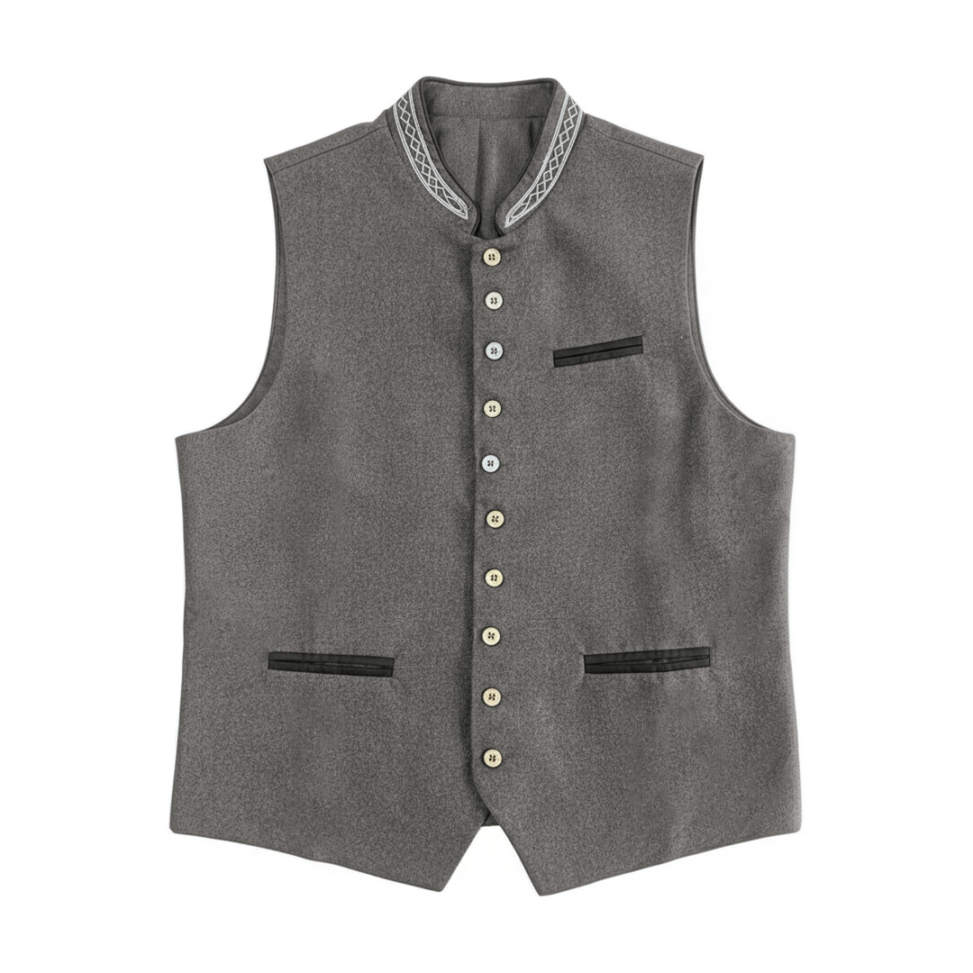 Classic Mens Leather Waistcoat