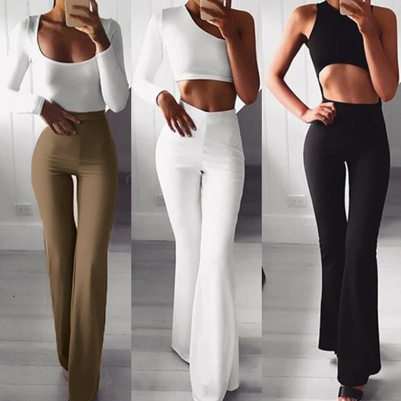 Wide Leg High Waisted Trousers