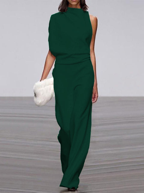 Chic Strapless Jumpsuit with Open Back Design