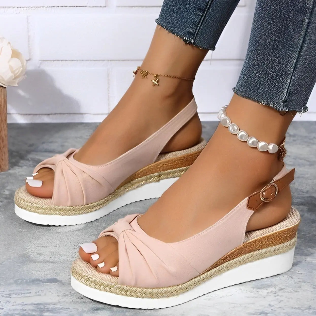 Stylish Braided Wedge Sandals for Women