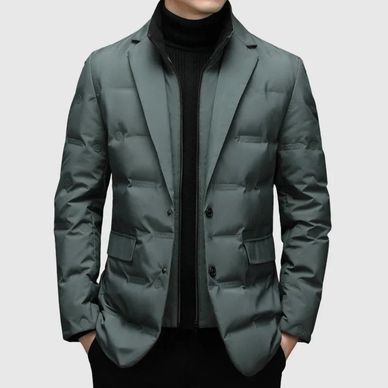 Slim Fit Quilted Men's Blazer Jacket