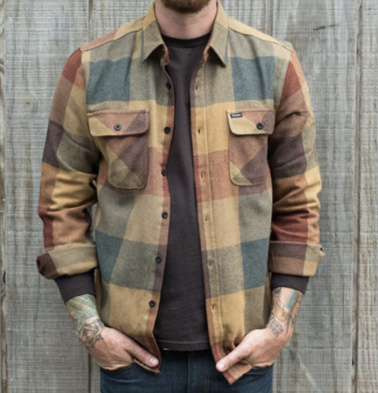 Warm Long Sleeve Mens Flannel Shirt - Nocini