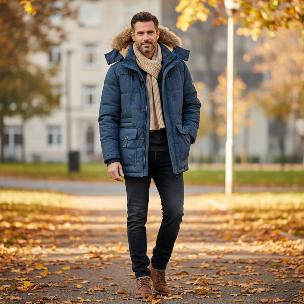 Thermal Men's Insulated Fleece Parka Coat