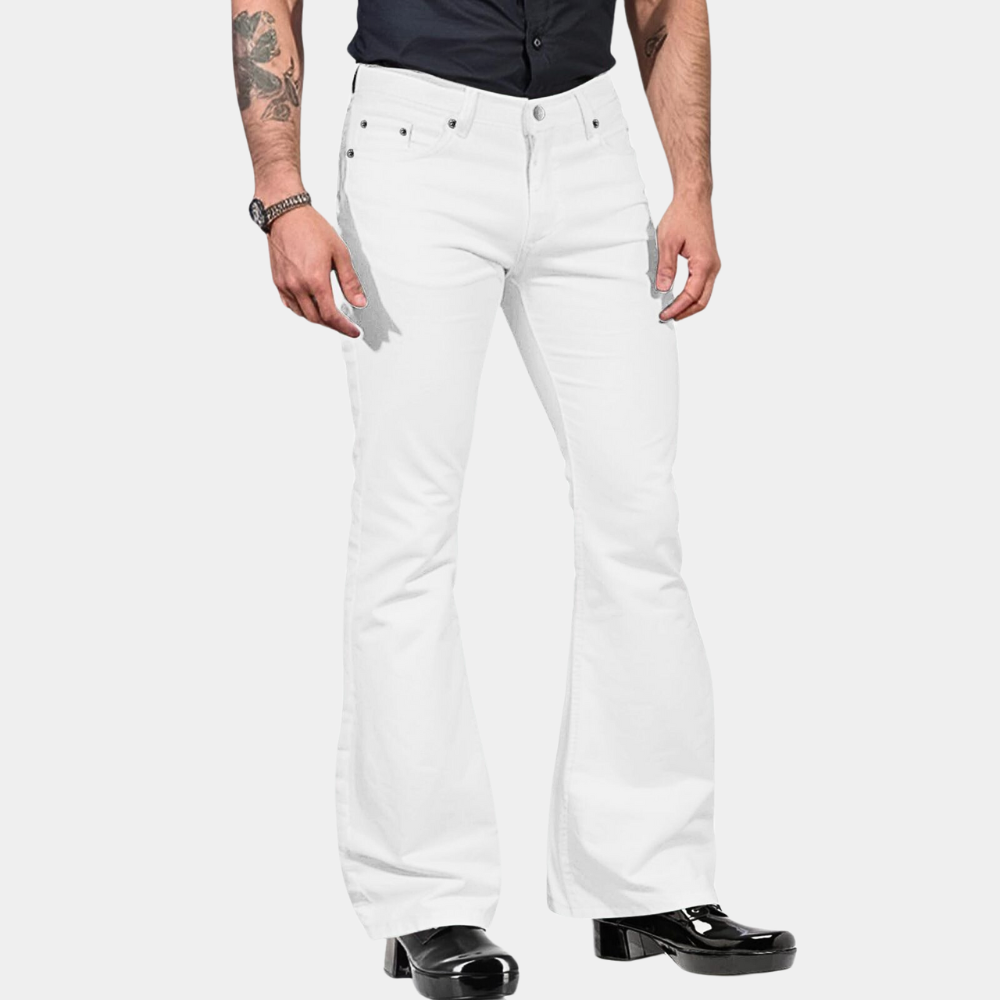 Men's Slim Fit High Waist Stretch Trousers