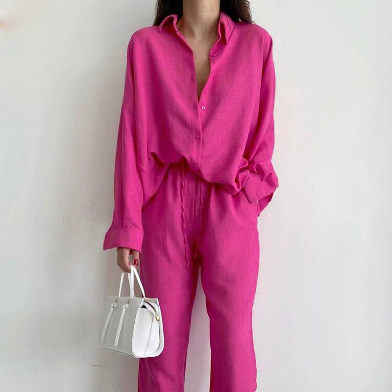Casual Women's 2 Piece Button Up Outfit Set