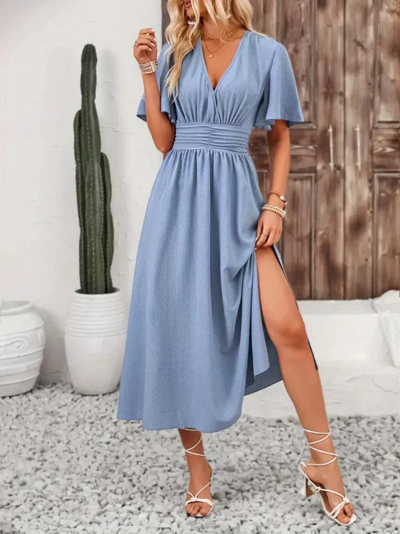 Navy Knee Length Ladies Dress