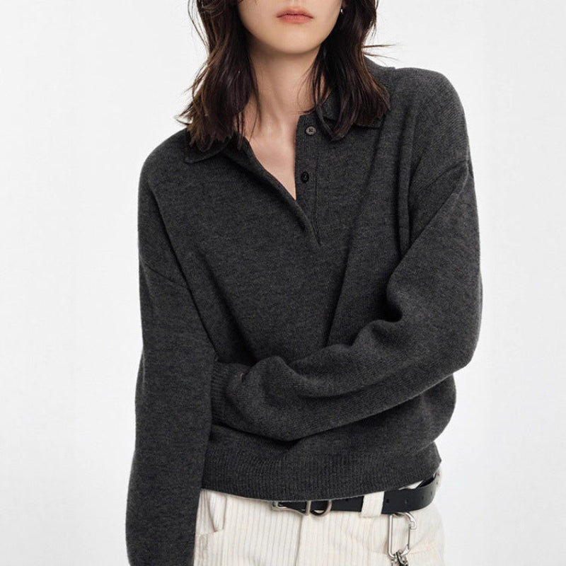 Soft Women's Polo Neck Jumper Sweater
