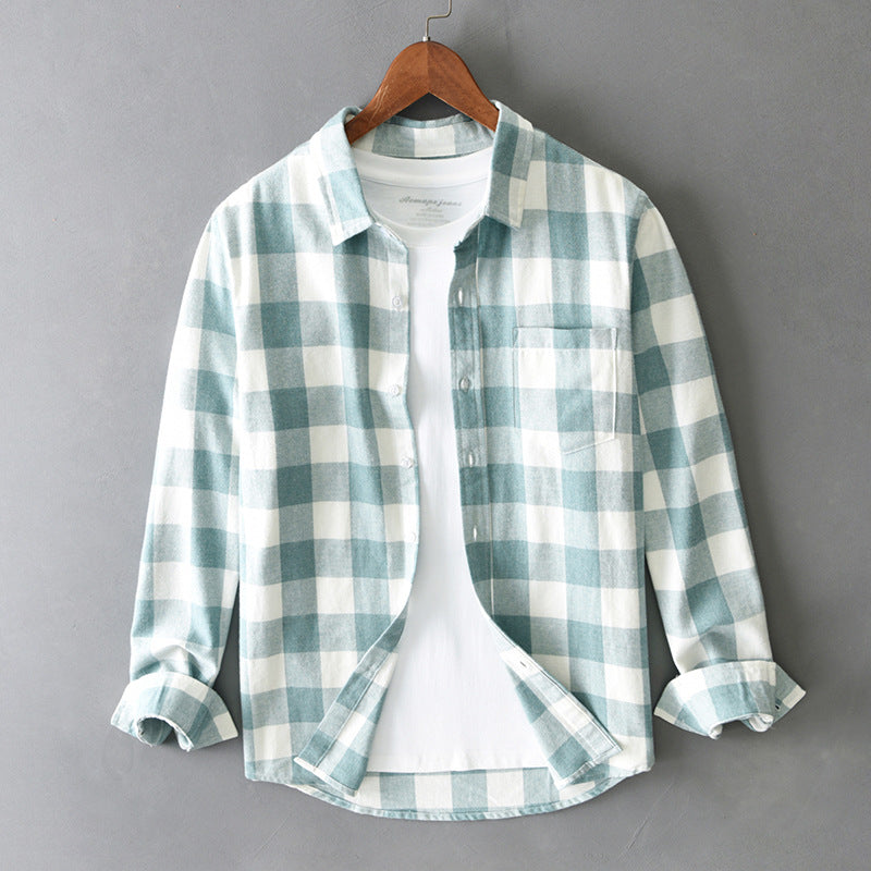 Classic Plaid Flannel Shirt for Men - Comfortable Casual Wear