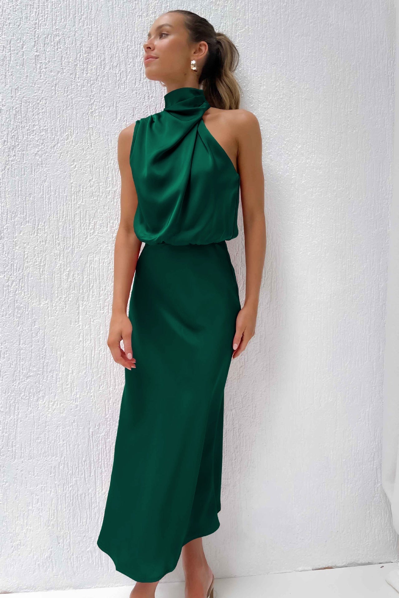 Luxurious Silk Floor Length Dress