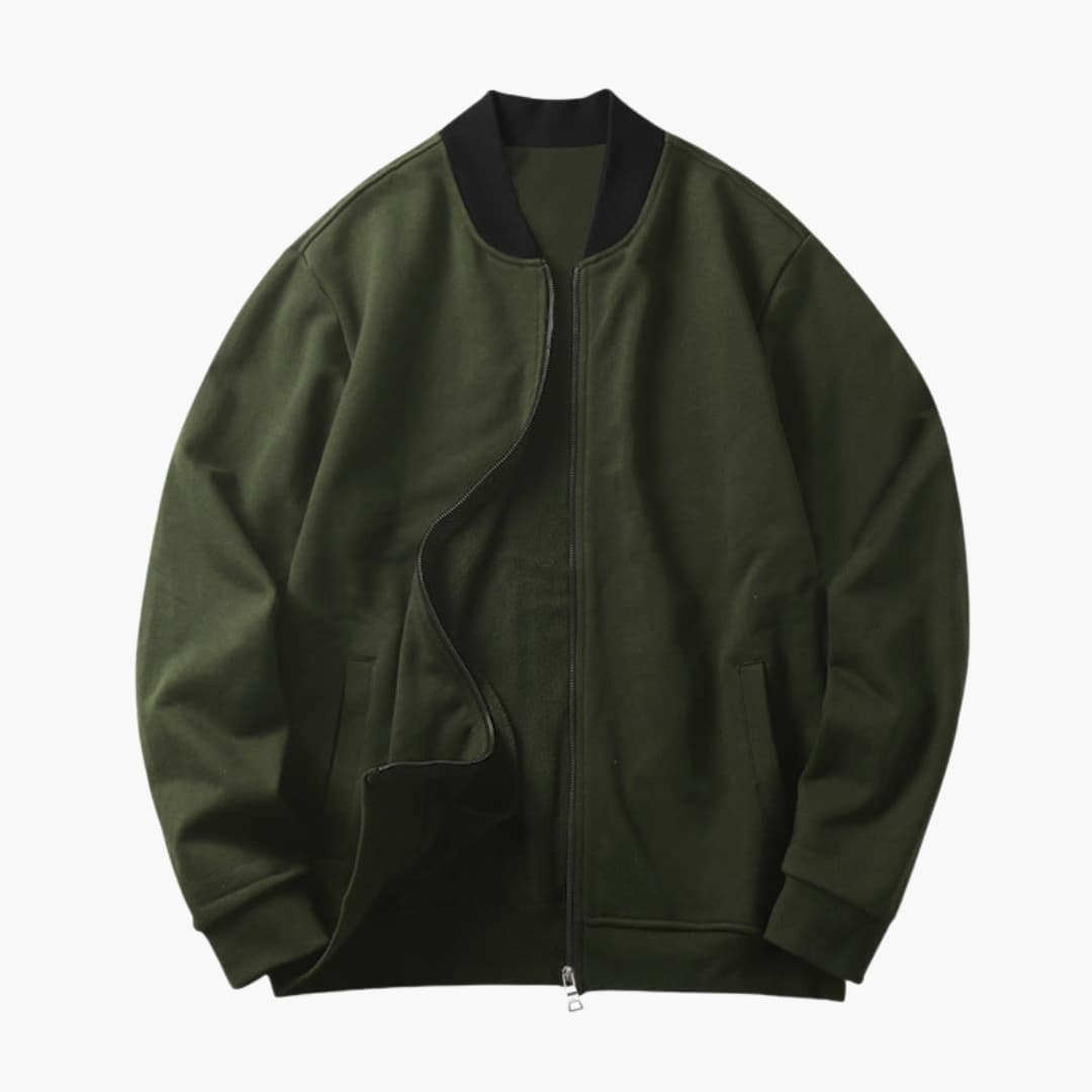 Men's Waterproof Bomber Jacket with Hidden Zip