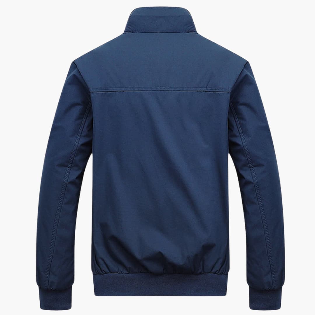 Men's Zip Up Bomber Coat with Side Pockets