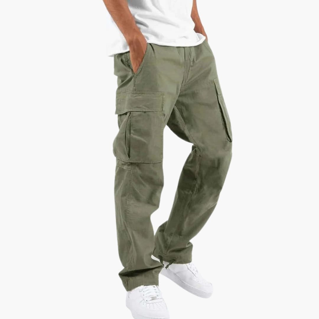 Comfortable Men's Cargo Pants with Stretch Waist