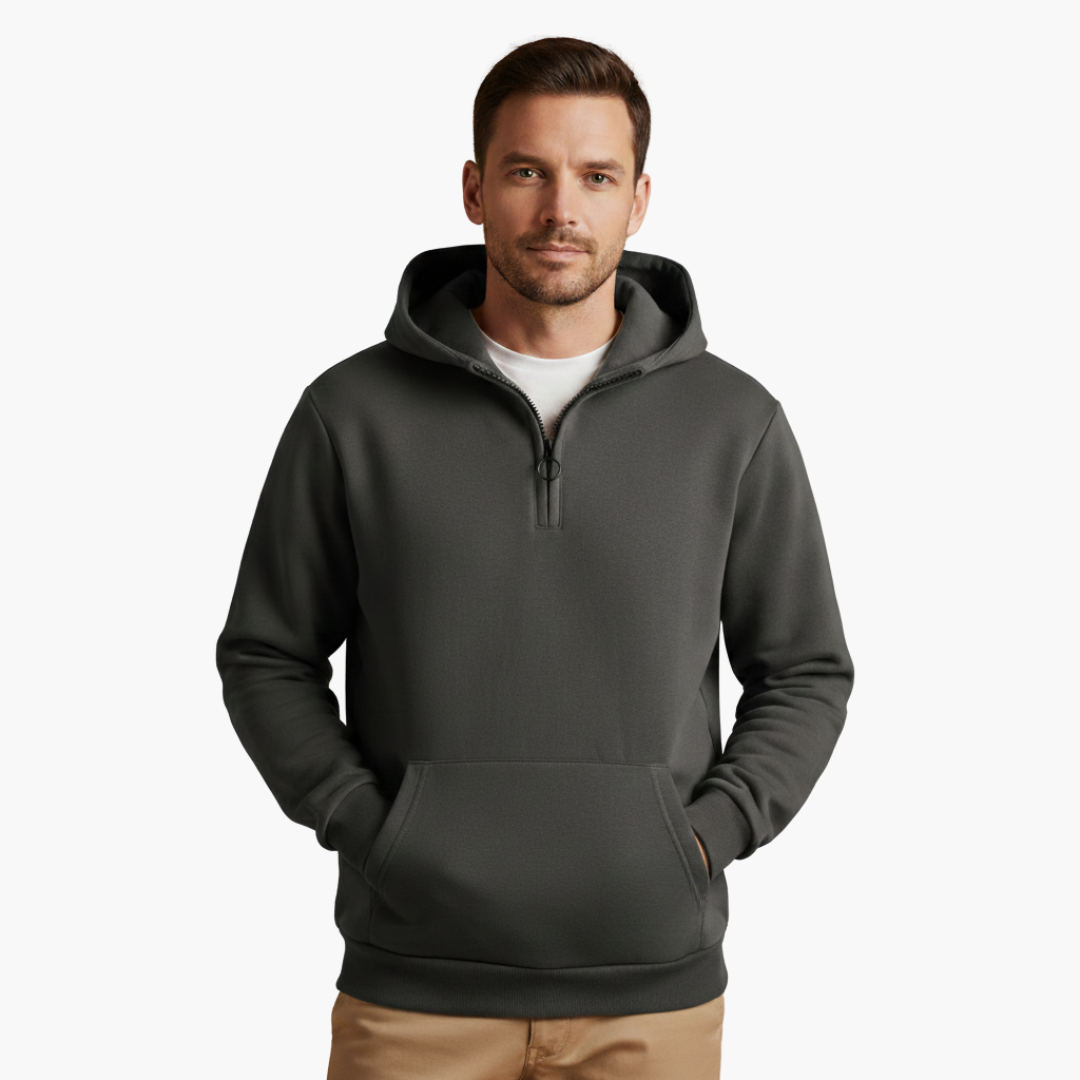 Casual Zip Up Hooded Sweatshirt for Men